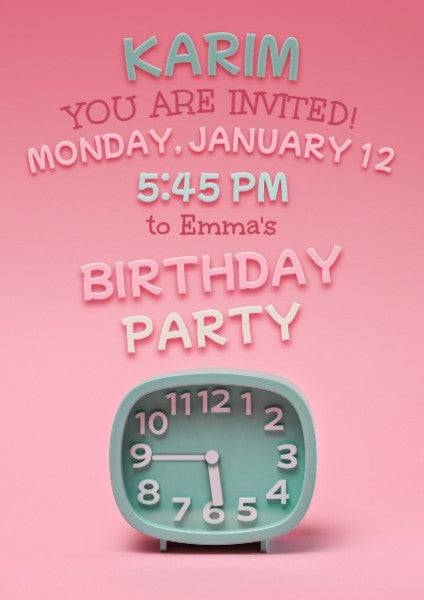 "Watch" Invitation Card